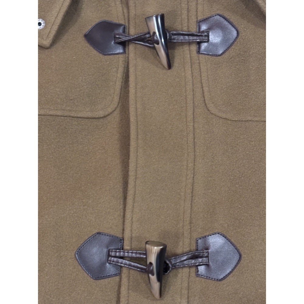 Cole Haan Men's Wool Blend Duffle Coat Small Removable Hood Fabric Made in Italy - Picture 10 of 16